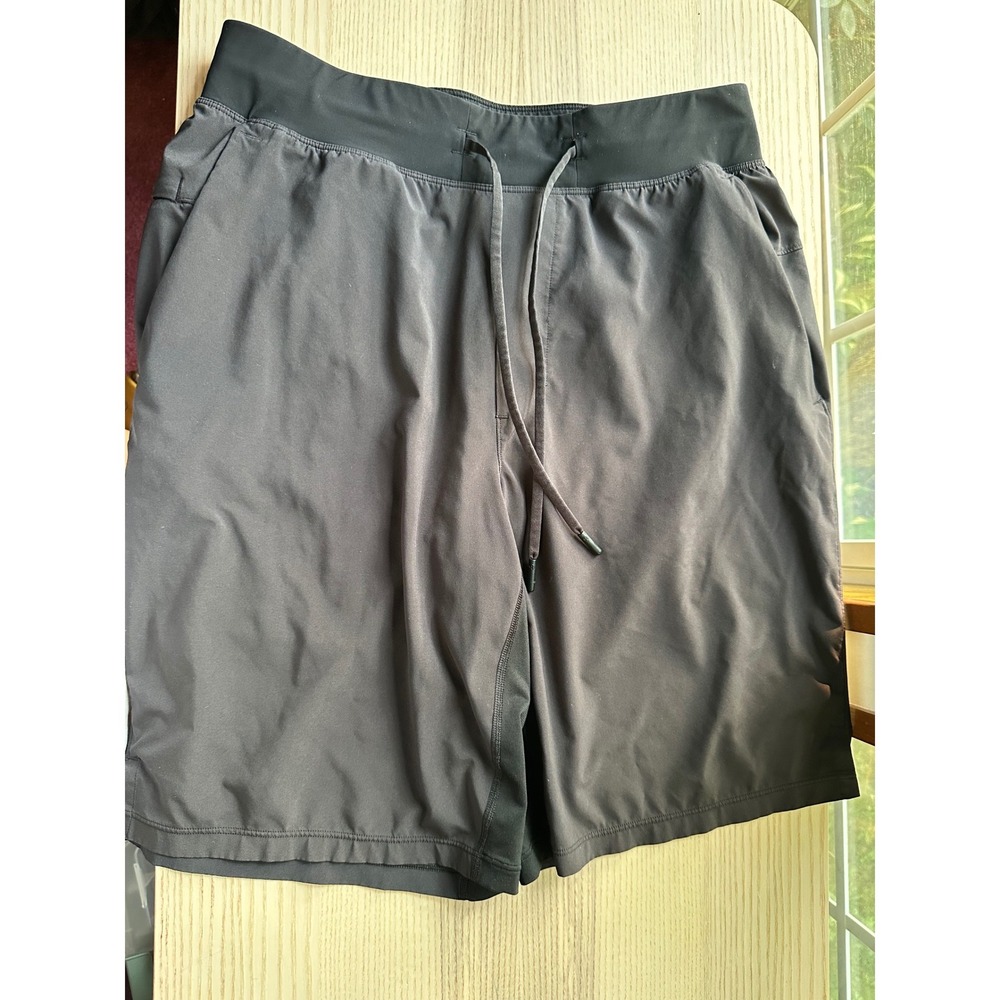 Lululemon Mens Pace Breaker Linerless Short 9 Inch Black Athletic Gym Medium - Picture 1 of 4